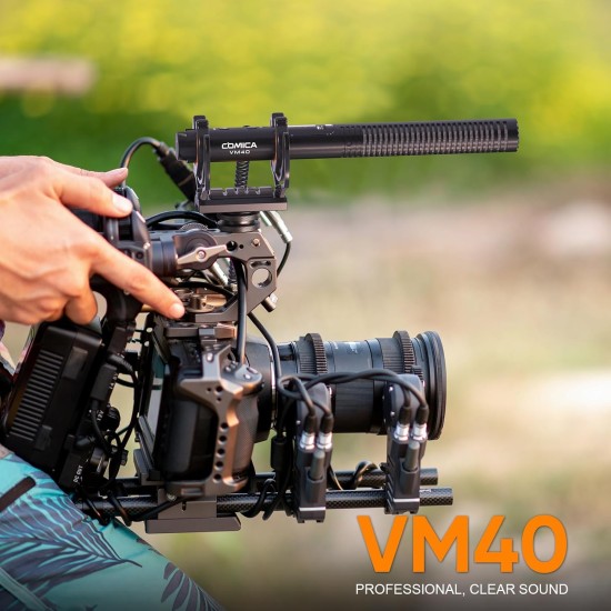 COMICA VM40 Super Cardioid Wireless Shotgun Microphone COMICA VM40 Super Cardioid Wireless Shotgun Microphone